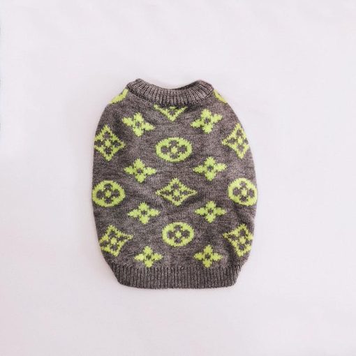dog sweater in monogram print