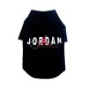 Black pet shirt with Jordan logo on a white background