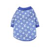 Louis Pup Monogram Dog Sweater in blue