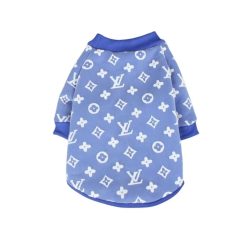 Louis Pup Monogram Dog Sweater in blue