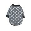 Louis Pup Monogram Dog Sweater in Grey