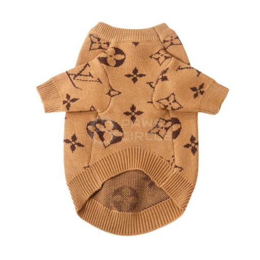 lv monogram dog sweater in beige
