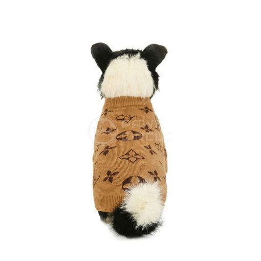 lv monogram dog sweater in beige