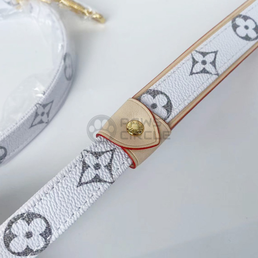 louis vuitton white monogram dog collar