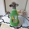 LV VARSITY JACKET FOR DOG IN GREEN