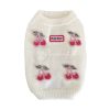 white miumiu sweater for dog