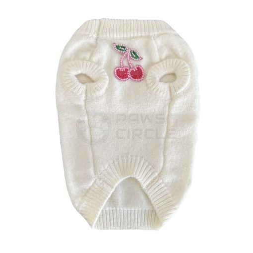 white miumiu sweater for dog