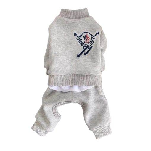 moncler four legged dog sweat suit in gray