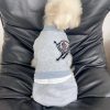 moncler four legged dog sweat suit in blue, gray and beige