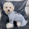 moncler four legged dog sweat suit in blue, gray and beige