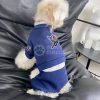 moncler four legged dog sweat suit in blue, gray and beige