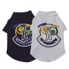 Moncler Black and white pet shirts with a colorful logo on a white background