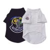 moncler Black and white pet shirts with brand logos on a white background