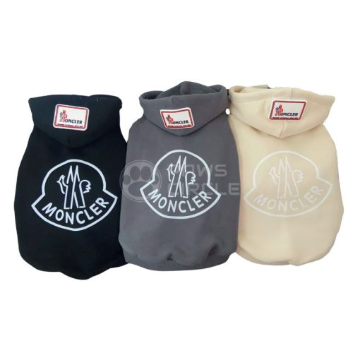 moncler logo hoodie for dogs