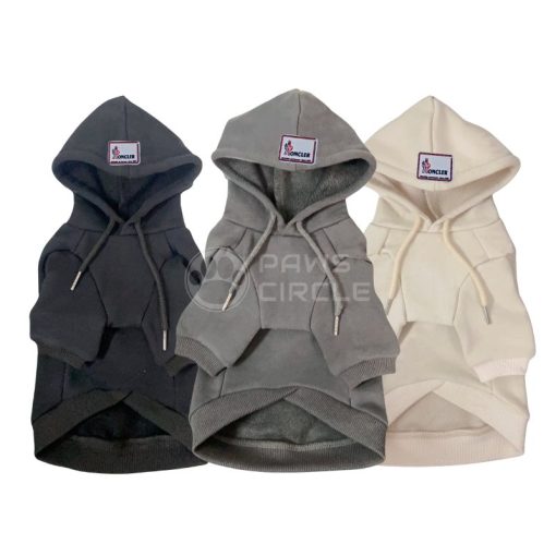 moncler logo hoodie for dogs