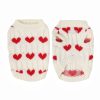 heart shape knit dog sweater