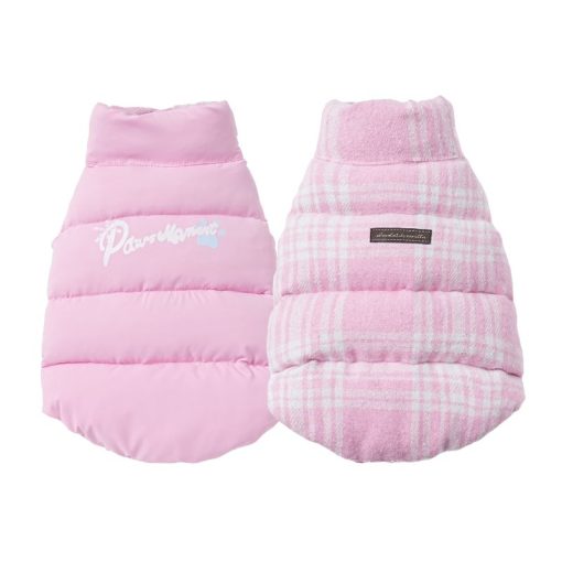 PINK PLAID REVERSIBLE VEST FOR DOGS