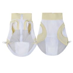 Two UV protection dog windbreaker with mesh design on a white background