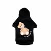 Palm Angel broken bag dog hoodie in black