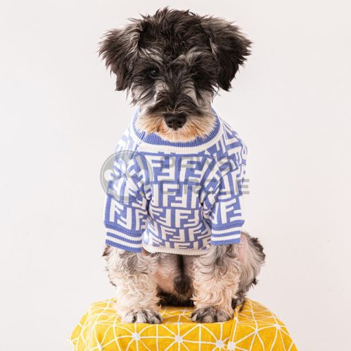 Fendi Monogram Sweater for dog in blue