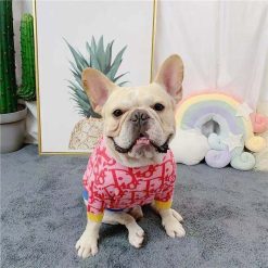 Dior monogram dog sweater in pink colour