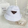 white Prada bucket hat for dogs