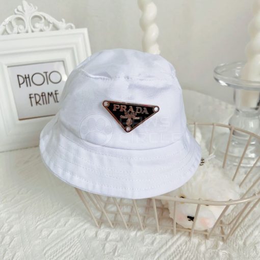 white Prada bucket hat for dogs
