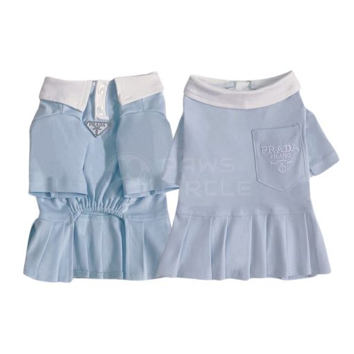 blue prada polo dress for dog
