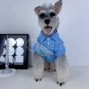blue Prada logo tee for dog
