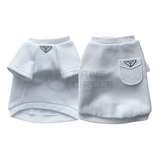 prada sweater in white for dog