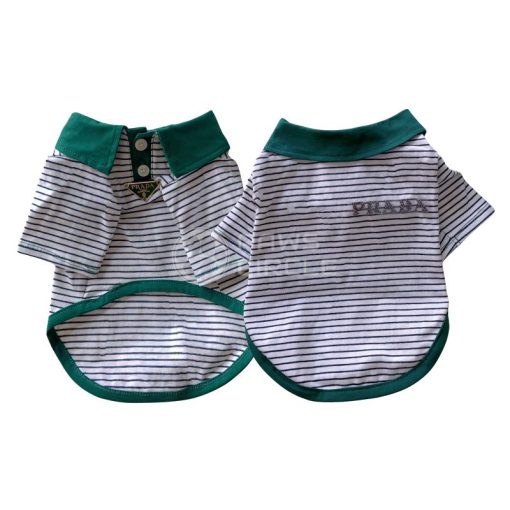 prada striped polo tee for dog