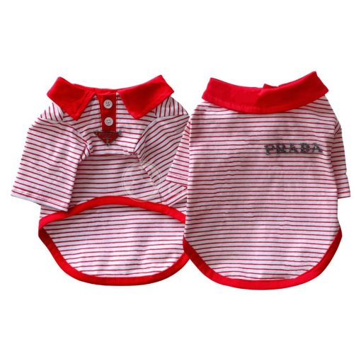 prada striped polo tee for dog