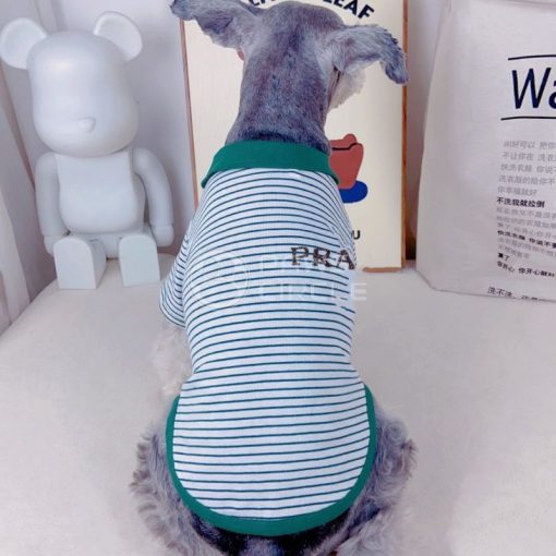 prada striped polo tee for dog