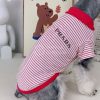 prada striped polo tee for dog