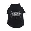 Black Chrome Hearts pet shirt with white decorative design on a white background