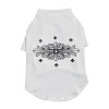White Chrome Hearts pet shirt with black decorative design on a white background