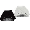 Two folded Chrome Hearts pet shirts, one black and one white, with decorative patterns on a white background.