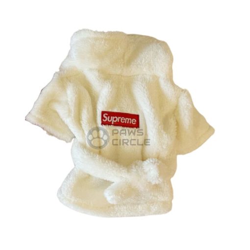 supreme box logo bath robe for dogs