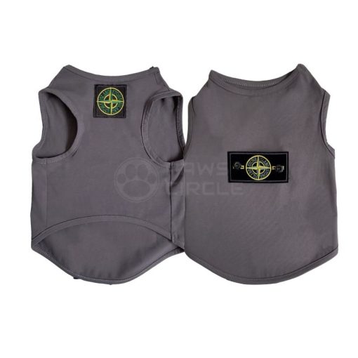 Pup Island designer-inspired dog tank top side view