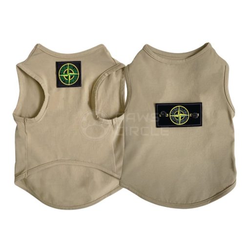 Pup Island dog tank top with back patch detail