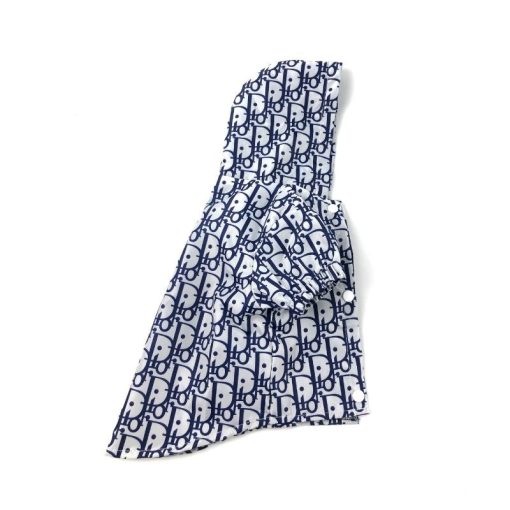 Designer monogram print dog coat