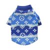 LV tie dye dog sweater in blue