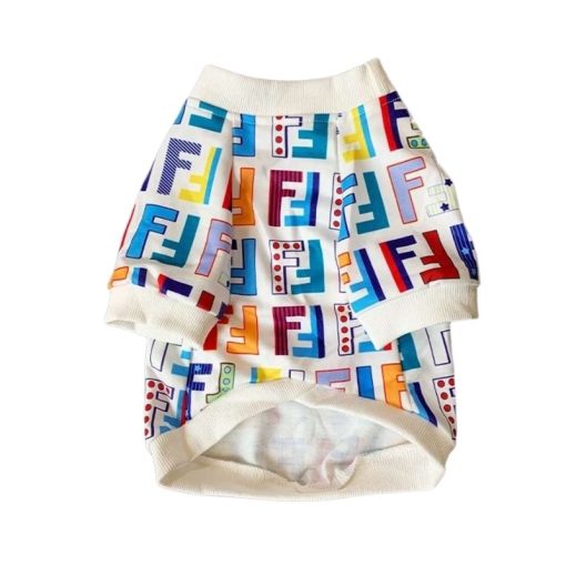 Fendi monogram dog sweater in white