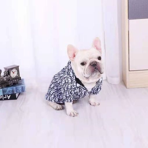 Waterproof dog raincoat in Christian Dior monogram print