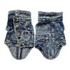 washed denim jacket for dog