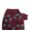 chanel maroon dog sweater
