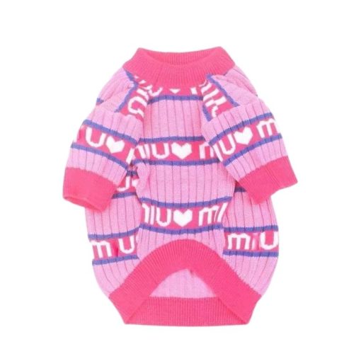 miu miu dog sweater in pink