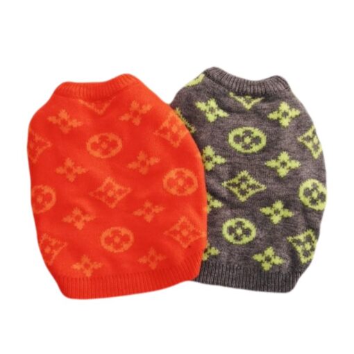 Louie Pawton Monogram Knit Dog Sweater