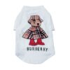 White Barkberry Bear dog t-shirt with check bear graphic