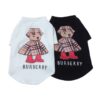 Black and white Barkberry Bear dog t-shirts with check bear graphic